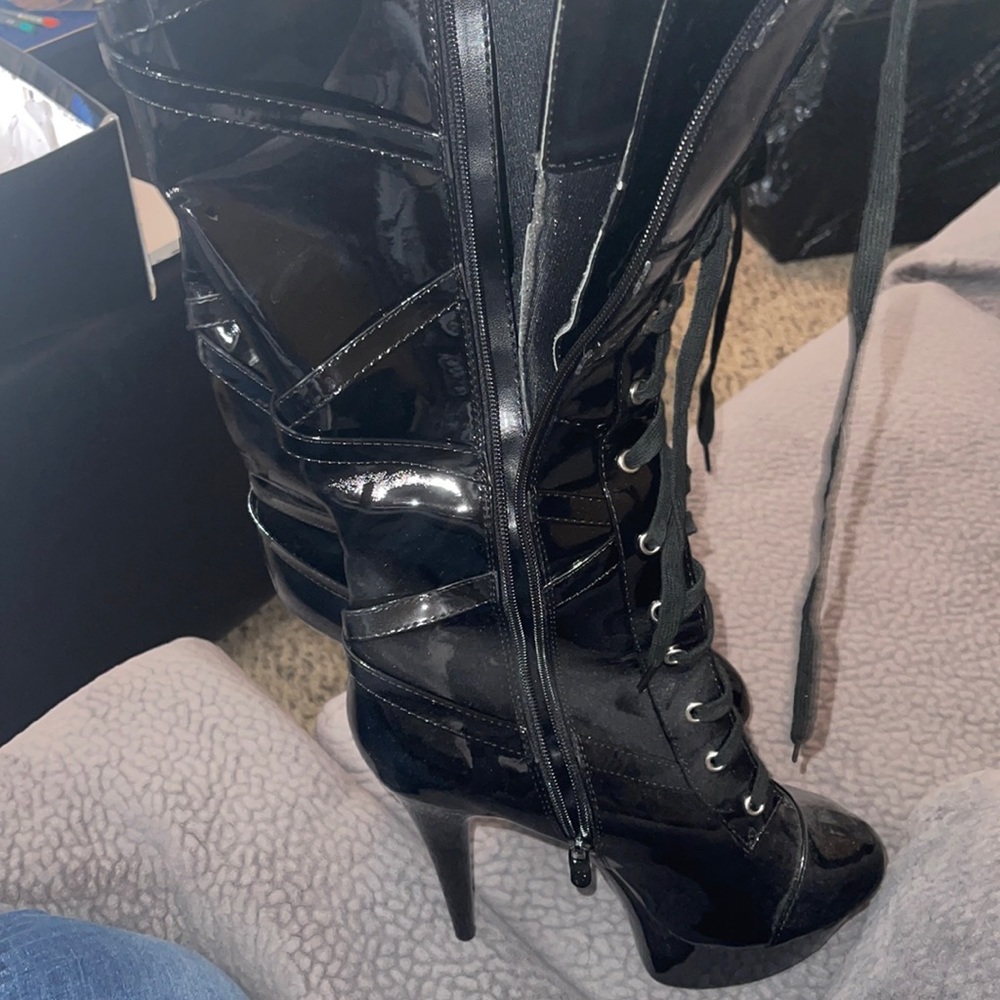 Pleather boots